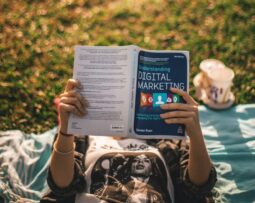 person reading book